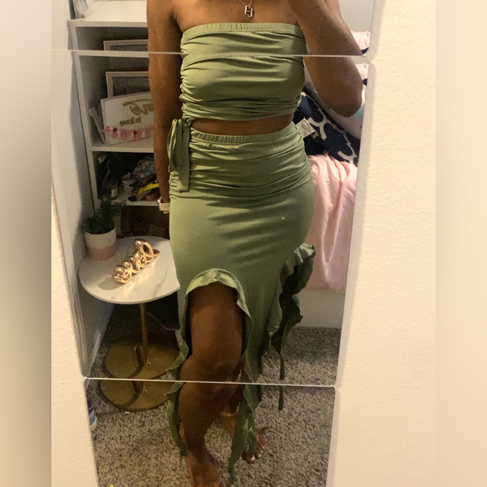 MILITARY GREEN 2 PIECE BODYCON